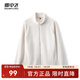 雪中飛2025新款男女同款搖粒絨外套秋裝上衣長(zhǎng)袖內(nèi)膽薄外套秋衣休閑裝 米白|8011 M /165/88A
