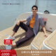 TOMMY HILFIGER秋冬男裝潮流多色通勤微彈商務(wù)職場(chǎng)紳士直筒西褲休閑長(cháng)褲 深藏青410 -直筒版-拍大一碼 34 （2.7尺）