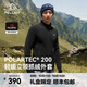 伯希和（Pelliot）Polartec200抓絨衣男女秋冬搖粒絨保暖外套沖鋒衣內(nèi)膽開衫夾克 【男款】漫暮黑 | 順豐包郵 XL