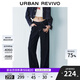 UR2025秋季新款女裝都市休閑百搭復(fù)古水洗牛仔長(zhǎng)褲UYU850011 靛藍(lán) 27