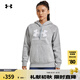 安德瑪（UNDERARMOUR）Rival女子抓絨運(yùn)動(dòng)休閑連帽衛(wèi)衣1379501 灰色012 L