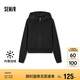 森馬（Semir）外套女短款插肩袖小個子潮2024冬季加絨緊身連帽夾克109724108015