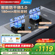 美的（Midea）【搭配蒸汽洗系列】行業(yè)爆款家用5.2KW大火力燃氣灶雙邊定時灶防干燒雙灶天然氣灶門店同款QD52-S