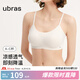 ubras七夕禮物無(wú)尺碼小涼風(fēng)輕薄透氣涼感華夫格吊帶細(xì)肩帶內(nèi)衣女文胸罩 【文胸】燕麥奶色 均碼 背勾款-(100-130斤)