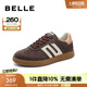 百麗（Belle）錦鯉德訓鞋女鞋子商場同款銀色休閑運動小白鞋板鞋A6P1DAM4預售 玫瑰云海 37 (235mm)