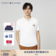 TOMMY HILFIGER【平紋針織】夏季男純棉商務(wù)休閑簽字體刺繡翻領(lǐng)短袖T恤POLO 白色YCI M （推薦：135-150斤）