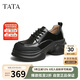 他她（TATA）英倫厚底小皮鞋女2025春CCJ03AM5 黑色 38