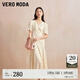 VEROMODA連衣裙新款五分袖甜美氣質(zhì)顯瘦印花度假風(fēng) S85本白色 165/84A/M