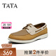 他她（TATA）英倫復(fù)古皮鞋男款商務(wù)休閑鞋2025秋季新款船鞋MGE01BM5 棕/卡其/駝 40