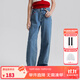 ELLE KIDS童裝 百搭水洗直筒牛仔褲女童秋裝上新純棉舒適透氣長(cháng)褲 牛仔色 160 (S)