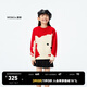 little MO&Co.新年衣服童裝秋裝新款男女童毛衣兒童含美麗諾羊毛 大紅色 130 130/64