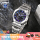 卡西歐（CASIO）【送禮物】男表G-SHOCK東京暮色小方塊金銀磚太陽(yáng)能運動(dòng)電子腕表 GM-B2100PC-1APRT新一代炫彩銀鋼