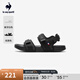 樂卡克（Le coq sportif）法國公雞2025年夏季新品男女同款經(jīng)典簡約沙灘涼鞋 黑色 42