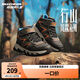 Skechers斯凱奇兒童戶(hù)外鞋高幫靴秋冬時(shí)尚魔術(shù)貼男大童防滑跑步鞋406391L 炭灰色/橘色/CCOR 35