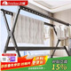 飛雕（FEIDIAO）晾衣架落地折疊伸縮晾衣桿陽(yáng)臺鋁合金室內戶(hù)外宿舍家用曬被神器