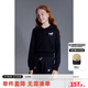 ELLE KIDS童裝 經(jīng)典純色polo針織衫女兒童秋款好洗耐磨透氣吸濕修身毛衣 黑色 165 (M)