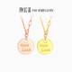 潮宏基幸運18K金項鏈玫瑰金墜鏈送女友新年禮物 紅色圓牌約40cm加尾鏈