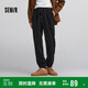 森馬（Semir）休閑褲男肌理感燈芯絨長(zhǎng)褲冬拼接抽繩束腳褲錐形101724127111 