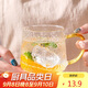 唯銘諾（WEIMINGNUO）錘紋玻璃杯子帶把手家用耐熱水杯玻璃啤酒杯辦公室花茶杯350ML