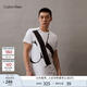 Calvin Klein Jeans夏季男女情侶中性ck純棉醒目大字母印花圓領(lǐng)短袖T恤J318471 YAF-白色 L （推薦150-165斤）