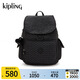 Kipling【七夕禮物】男女款經(jīng)典款學(xué)生書包輕便時(shí)尚猴子包|CITY PACK M-黑底字母印花