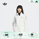 adidas復古風(fēng)針織運動(dòng)立領(lǐng)夾克外套女裝秋季阿迪達斯官方三葉草   亮白(推薦選大一碼)   M