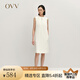 OVV2024秋冬新款女裝經(jīng)典H型圓領(lǐng)舒適羊毛針織無(wú)袖連衣裙 象牙白 M