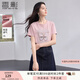 香影蝴蝶印花t恤女短袖2025夏季新款超好看亮鉆圓領(lǐng)粉色減齡上衣 粉色 M 160/84A/95-110斤