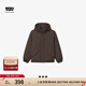 Levi's李維斯情侶同款簡約輕薄防寒舒適保暖羽絨服外套七夕禮遇 棕色 L