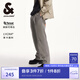 杰克·瓊斯（JACK&JONES）男裝秋季潮流略寬松休閑舒適百搭字母刺繡休閑褲長褲男224414030 E40知更鳥灰 L （180)
