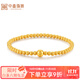 中鑫珠寶古法圓滿(mǎn)串珠手鏈黃金手串轉運珠足金首飾經(jīng)典款串珠女款 約6.5g