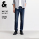 杰克·瓊斯（JACK&JONES）男裝秋季牛仔褲修身版型時(shí)尚潮流多口袋水洗貓須牛仔褲225332077
