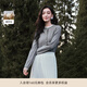 珂萊蒂爾冬季通勤氣質(zhì)淑女細支羊毛香風(fēng)針織衫女 淡灰 L