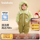 巴拉巴拉（BALABALA）童裝嬰兒連體衣假兩件連體羽絨服寶寶衣服冬加厚男童女童兒童 黃綠41122-白鴨絨 90cm