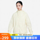 耐克NIKE女子運動夾克連帽梭織外套運動服DM6180-113米白L