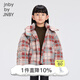 jnby by JNBY江南布衣童裝冬裝半高領(lǐng)格紋加厚羽絨服男女童兒童1N0C1361A 452灰粉藍 150 充絨量123g