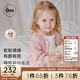 OAK FAMILY秋冬嬰兒純棉針織衫春秋季女寶寶可愛(ài)圓領(lǐng)毛衣開(kāi)衫兒童小外套 花淺粉 （開(kāi)衫毛衣） 73 cm