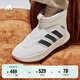 adidas ADIPUFF面包鞋柔軟舒適保暖中幫棉鞋秋冬阿迪達斯輕運動(dòng)   漢玉白/黑色/奇妙白(推薦腳型偏胖選大半碼)   38