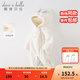 戴維貝拉（DAVE＆BELLA）嬰兒連體衣女寶寶滿月服幼童衣服保暖冬裝小童爬服新生兒外出服 米白 80cm （建議身高73-80cm）