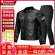 雷翅（LYSCHY）騎行服摩托車(chē)防摔夏季網(wǎng)眼透氣男機車(chē)服賽車(chē)休閑公路車(chē)大碼套裝 3027-黑色男款套裝（260斤可穿） XL