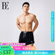范德安（BALNEAIRE）巔峰系列男士運動泳褲時尚防尷尬防曬水陸兩穿加大成人沙灘 50342 酷游黑 2XL