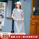 百圖betu女裝2025夏季新款女裝套裝簡約假兩件上衣兩件套裙子2507T55 淺灰 L