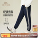 英氏（YEEHOO）兒童褲子男女童長(zhǎng)褲中大童裝衛(wèi)褲休閑運(yùn)動(dòng)褲休閑秋裝 藍(lán)色 130