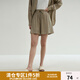 獨束大碼女裝【松弛主義】時(shí)髦自在慵懶感套裝夏日休閑微胖MM顯瘦 卡其綠-短褲 L (尺碼：2)