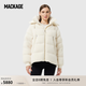 MACKAGE女士 EDANA 短款加厚連帽保暖時(shí)尚經(jīng)典夾克羽絨服 奶油白 M