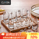 CLITON白酒杯分酒器100ml酒具套裝茅臺(tái)一口小酒杯刻度分酒壺酒盅6壺6杯