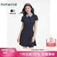 熱風(fēng)【商場(chǎng)同款】miu系連衣裙25年夏季新款女士格紋拼邊polo領(lǐng)學(xué)院裙 29藏青蘭 M