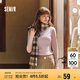 森馬（Semir）長(zhǎng)袖T恤女半高領(lǐng)吸濕發(fā)熱抗菌2024冬緊身抓絨打底衫109724101001