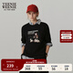 Teenie Weenie小熊女裝時(shí)尚簡(jiǎn)約秋季通勤長(cháng)袖T恤休閑寬松打底衫女 黑色 M (165)