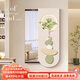 科芝奶油風(fēng)裝飾畫(huà)鏡子玄關(guān)畫(huà)走廊高級感穿衣鏡隱藏式全身鏡隱形推拉鏡 Z7070-石來(lái)運轉 畫(huà)40*110(鏡子30*100)【總寬度65】 輕奢金鋁合金邊框（右推拉款） 高清藝術(shù)微噴【高透晶瓷無(wú)框UV工